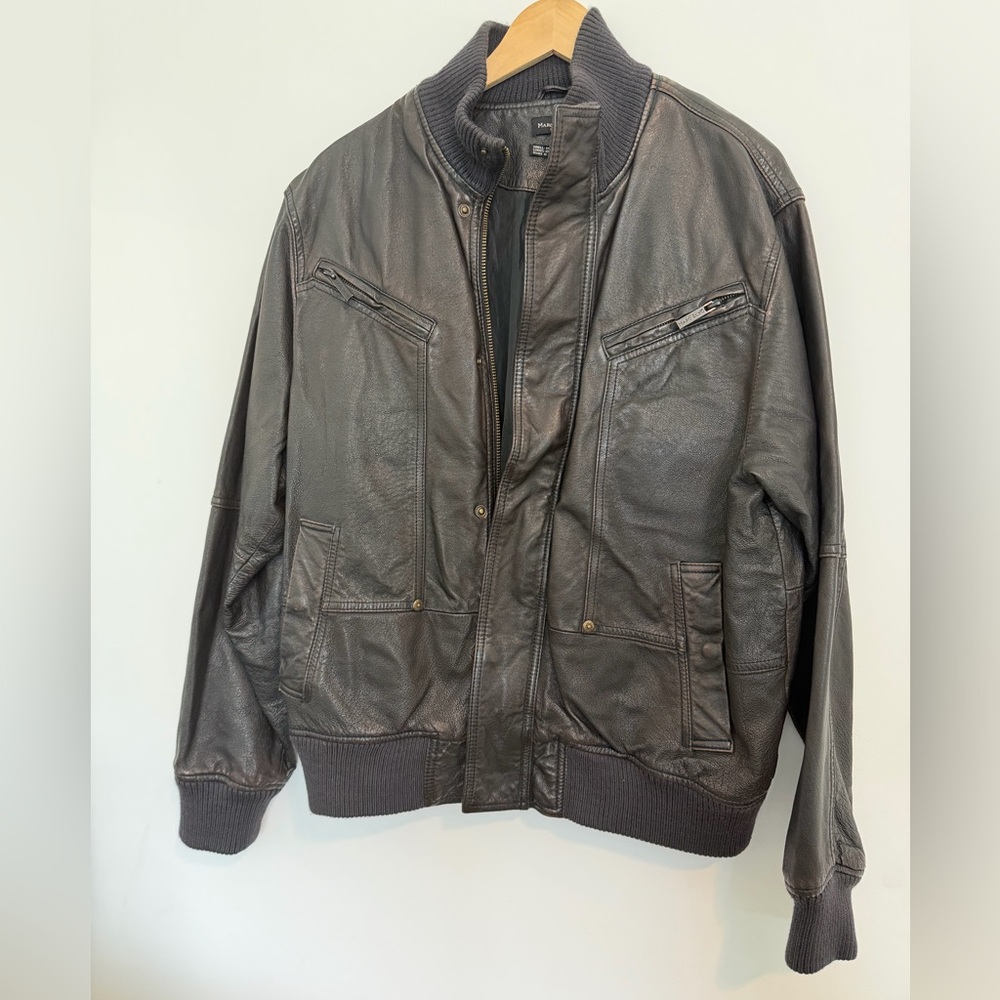 Marc Ecko Dark Brown Bomber Jacket